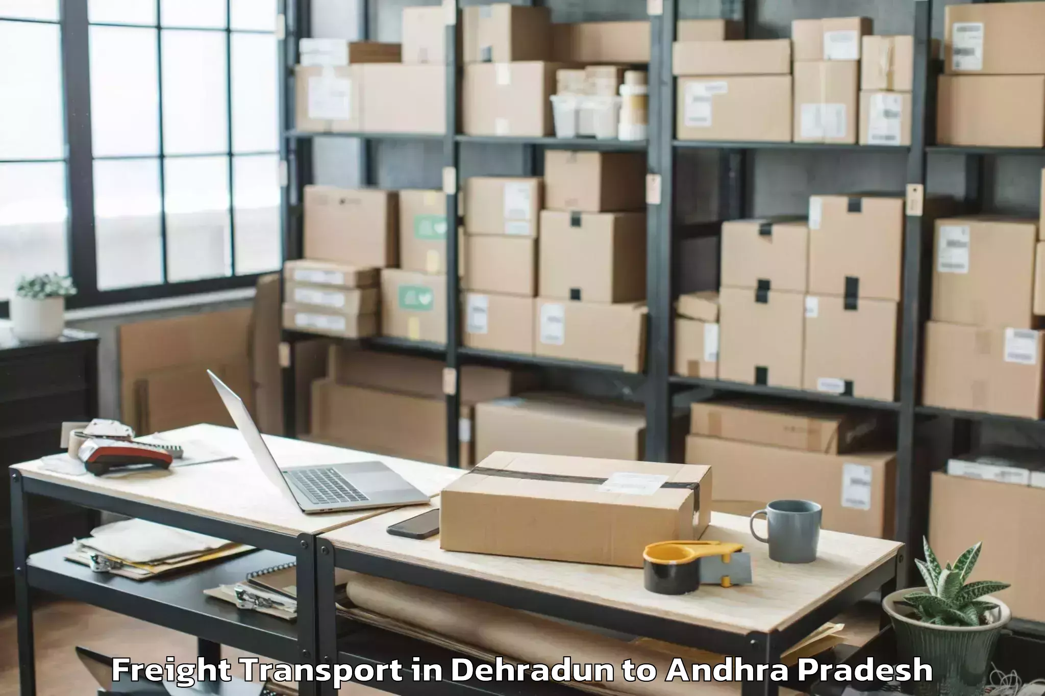 Reliable Dehradun to Pavuluru Freight Transport